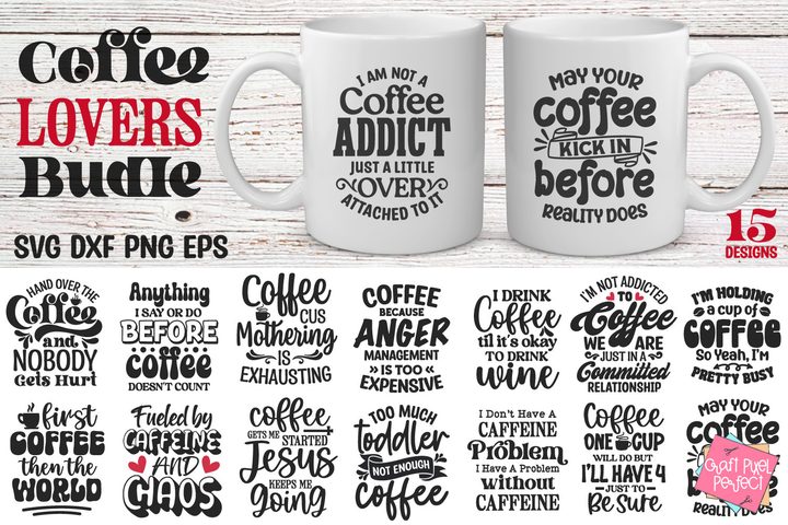 Funny Coffee Quotes SVG Bundle
