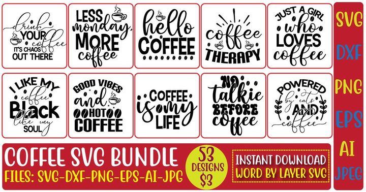 Coffee SVG Bundle Vol 16