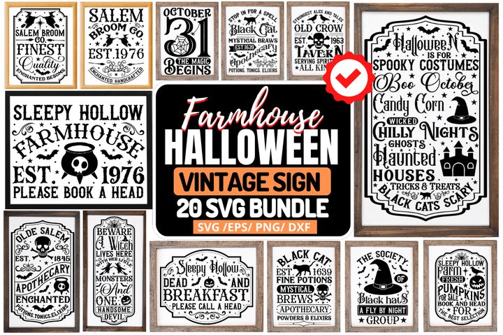 Farmhouse Halloween SVG Bundle