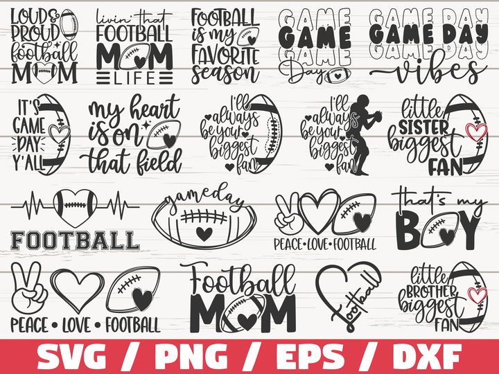 Funny Football SVG Bundle