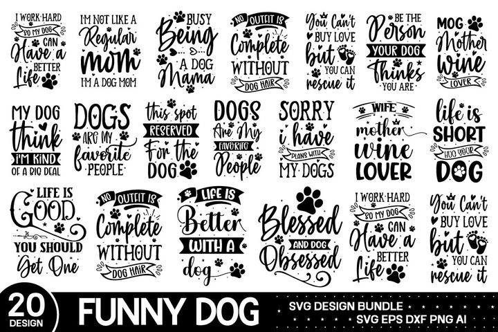 Funny Dog Svg Bundle , Funny Svg Bundle Graphic by GatewayDesign · Creative Fabrica