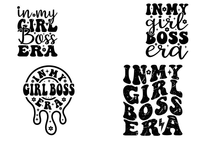 In My Girl Boss Era Retro SVG Bundle Graphic by sujon1638 · Creative Fabrica