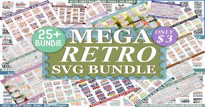 Retro Mega SVG Bundle 500+