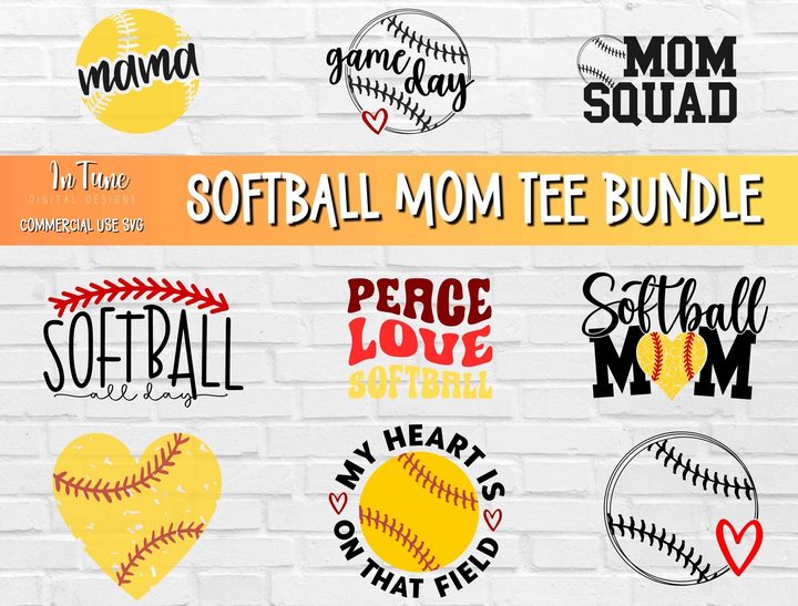Softball Mom SVG Bundle