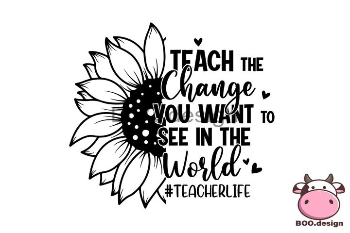 Sunflower Teacher Svg,Back to School Svg Graphic by BOO.design · Creative Fabrica