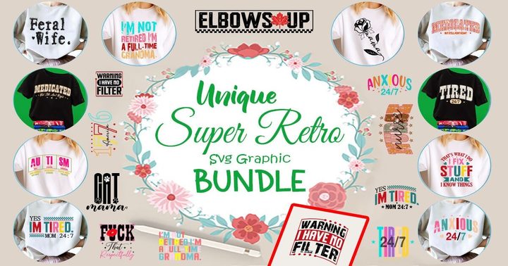 Unique Super Retro SVG Graphic Bundle