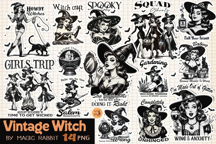 Vintage Witch Sublimation Bundle